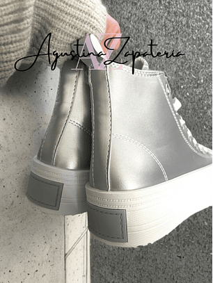 ZAPATILLA CAÑA ALTA PLATA 