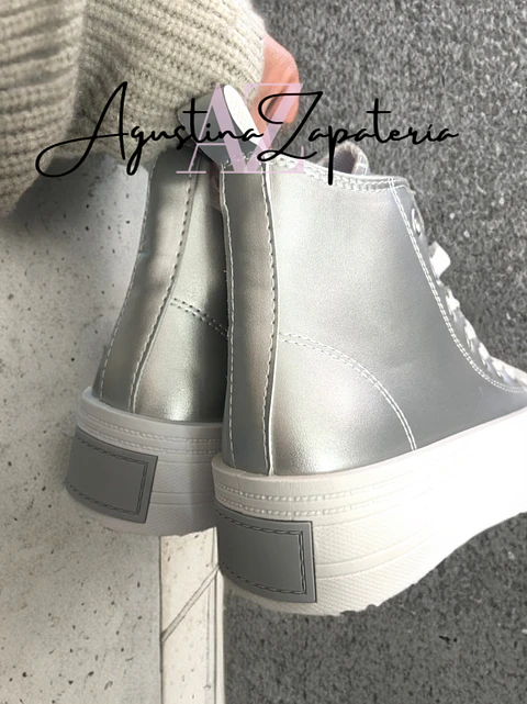 ZAPATILLA CAÑA ALTA PLATA 