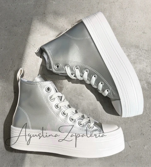 ZAPATILLA CAÑA ALTA PLATA 