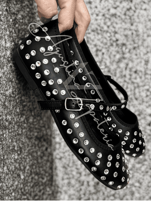 BALLERINA NEGRA BRILLO