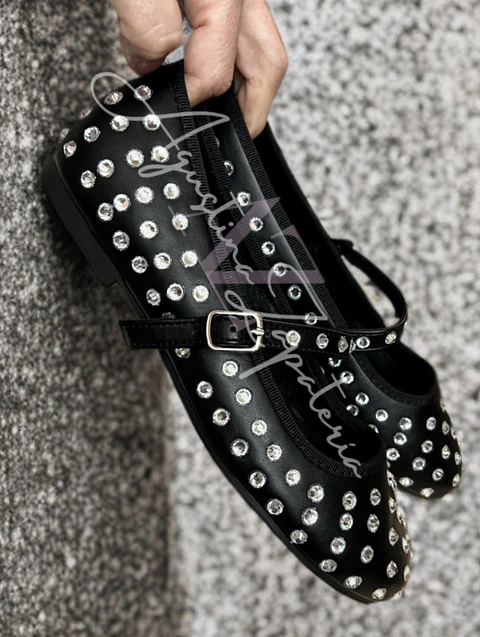 BALLERINA NEGRA BRILLO