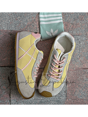 ZAPATILLA BAREFOOT ROSA AMARILLO