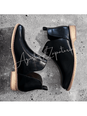 BOTIN BAJO NEGRO ECOCUERO