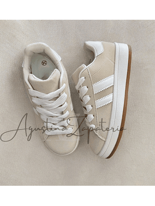 ZAPATILLA ESTILO CAMPUS BEIGE
