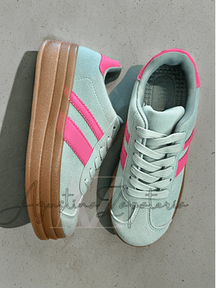 ZAPATILLA ESTILO BOLD VERDE/ROSA
