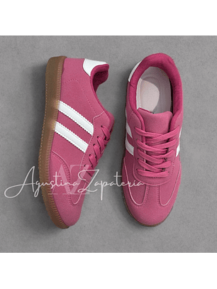 ZAPATILLA TIPO SAMBA FUCSIA 