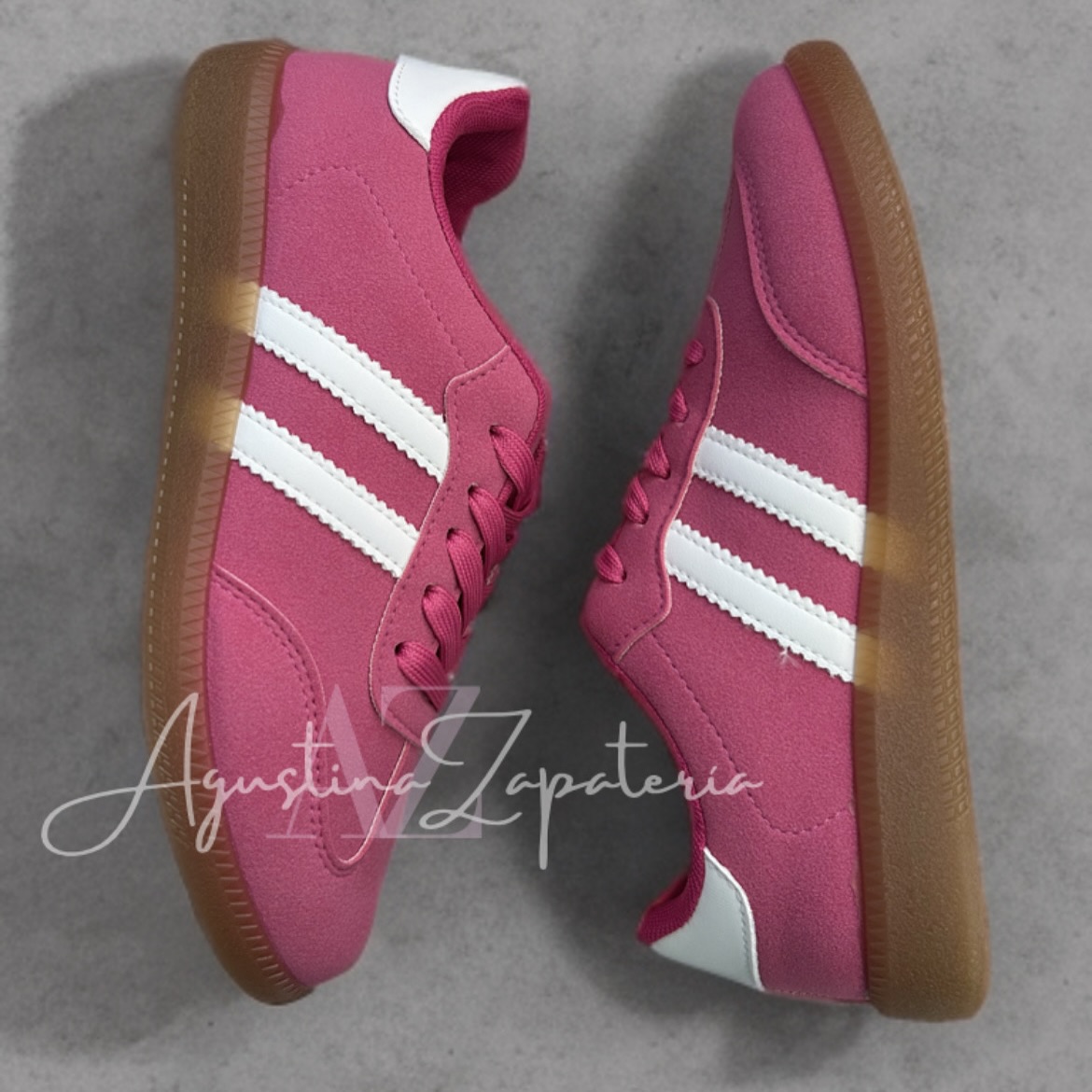 ZAPATILLA TIPO SAMBA FUCSIA  2