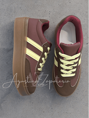 ZAPATILLA PLATAFORMA RETRO CAFE/BURDEO