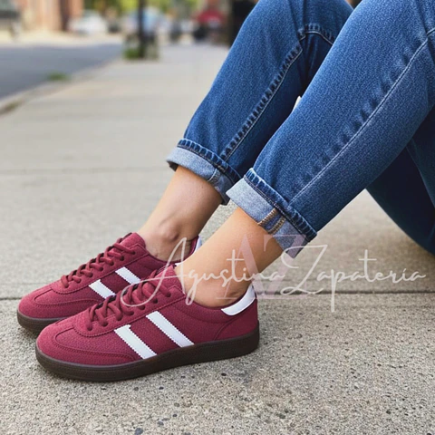 ZAPATILLA DUPE HANDBALL SPEZIAL ROJO ITALIANO SIMIL GAMUZA