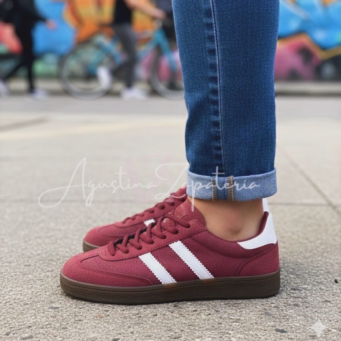 ZAPATILLA DUPE HANDBALL SPEZIAL ROJO ITALIANO SIMIL GAMUZA 1