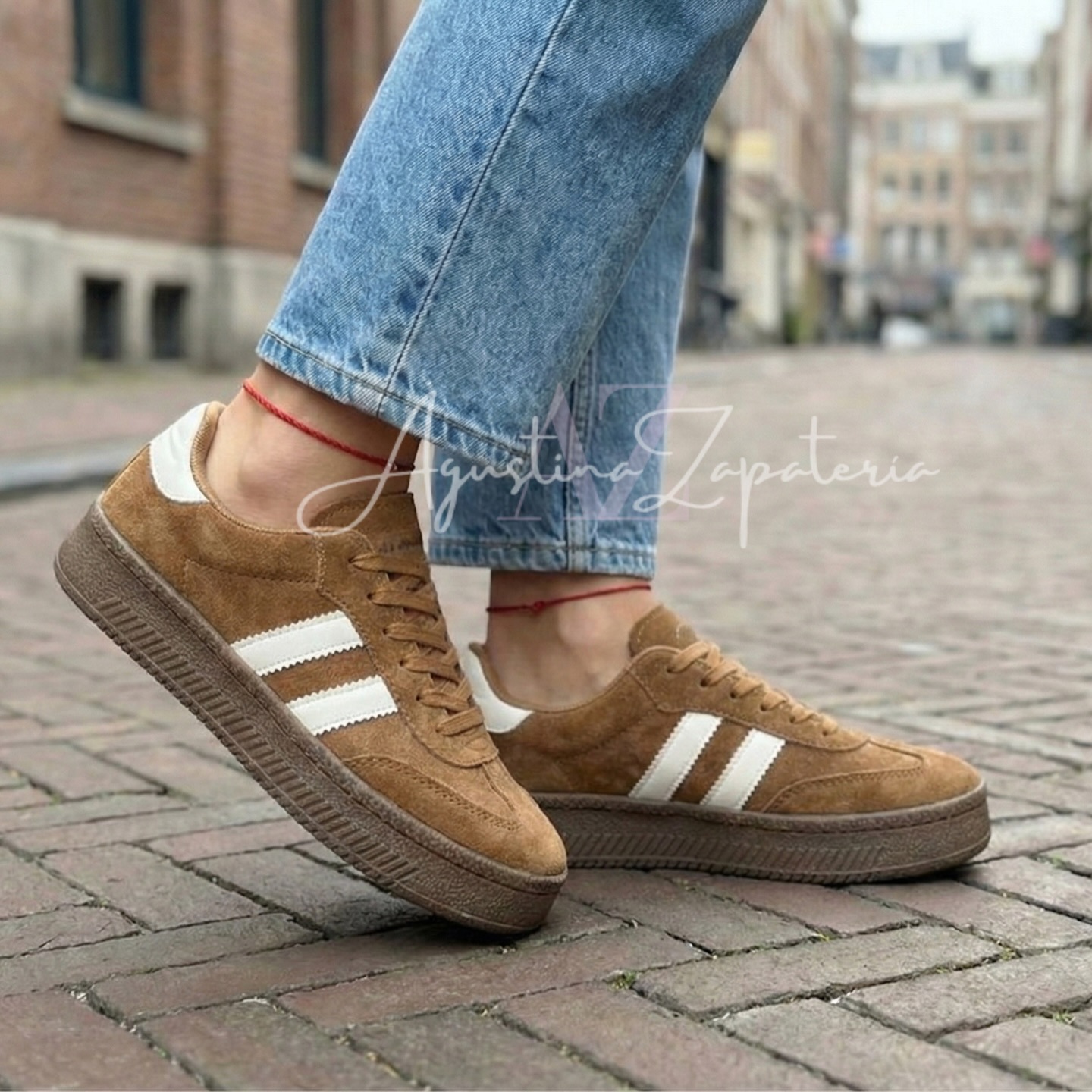 ZAPATILLA RETRO PLATAFORMA CAMEL 3