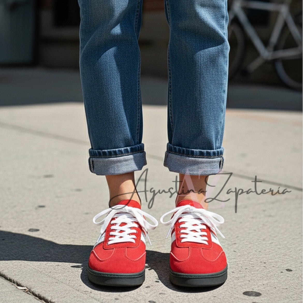 ZAPATILLA ROJA TIPO SAMBA 2