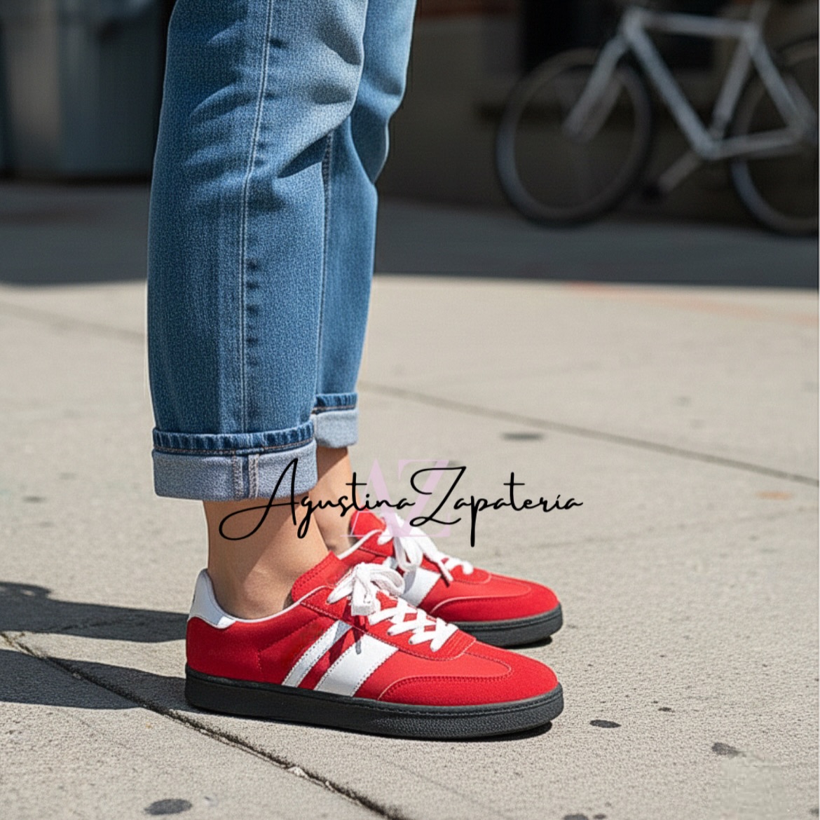 ZAPATILLA ROJA TIPO SAMBA 4