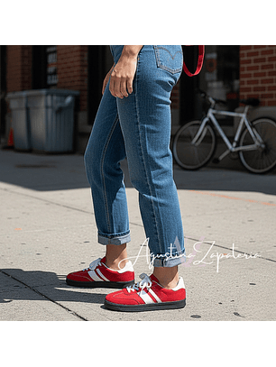 ZAPATILLA ROJA TIPO SAMBA