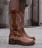 BOTA VAQUERA CAMEL PUNTA SEMI REDONDA - Miniatura 1