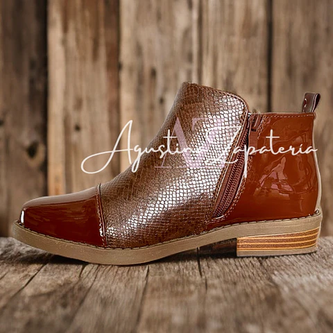 BOTIN CHAROL CAMEL TEXTURA