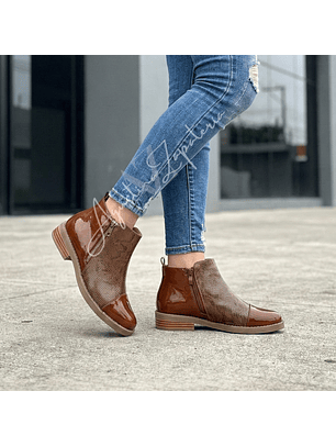 BOTIN CHAROL CAMEL TEXTURA