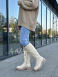BOTA BEIGE ECOCUERO ENGOMADO - Miniatura 1