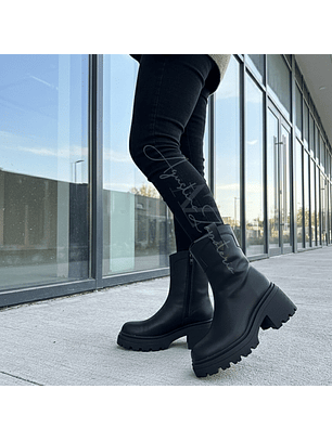 BOTIN NEGRO ECOCUERO ESTILO VAQUERO