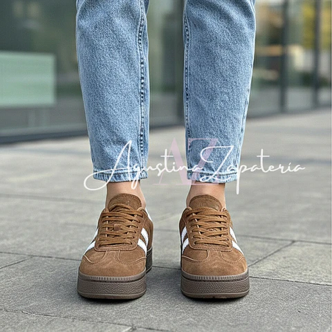 ZAPATILLA RETRO PLATAFORMA CAMEL