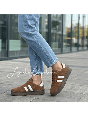 ZAPATILLA RETRO PLATAFORMA CAMEL