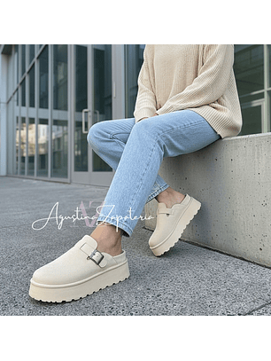 SUECO PLATAFORMA SIMIL GAMUZA BEIGE