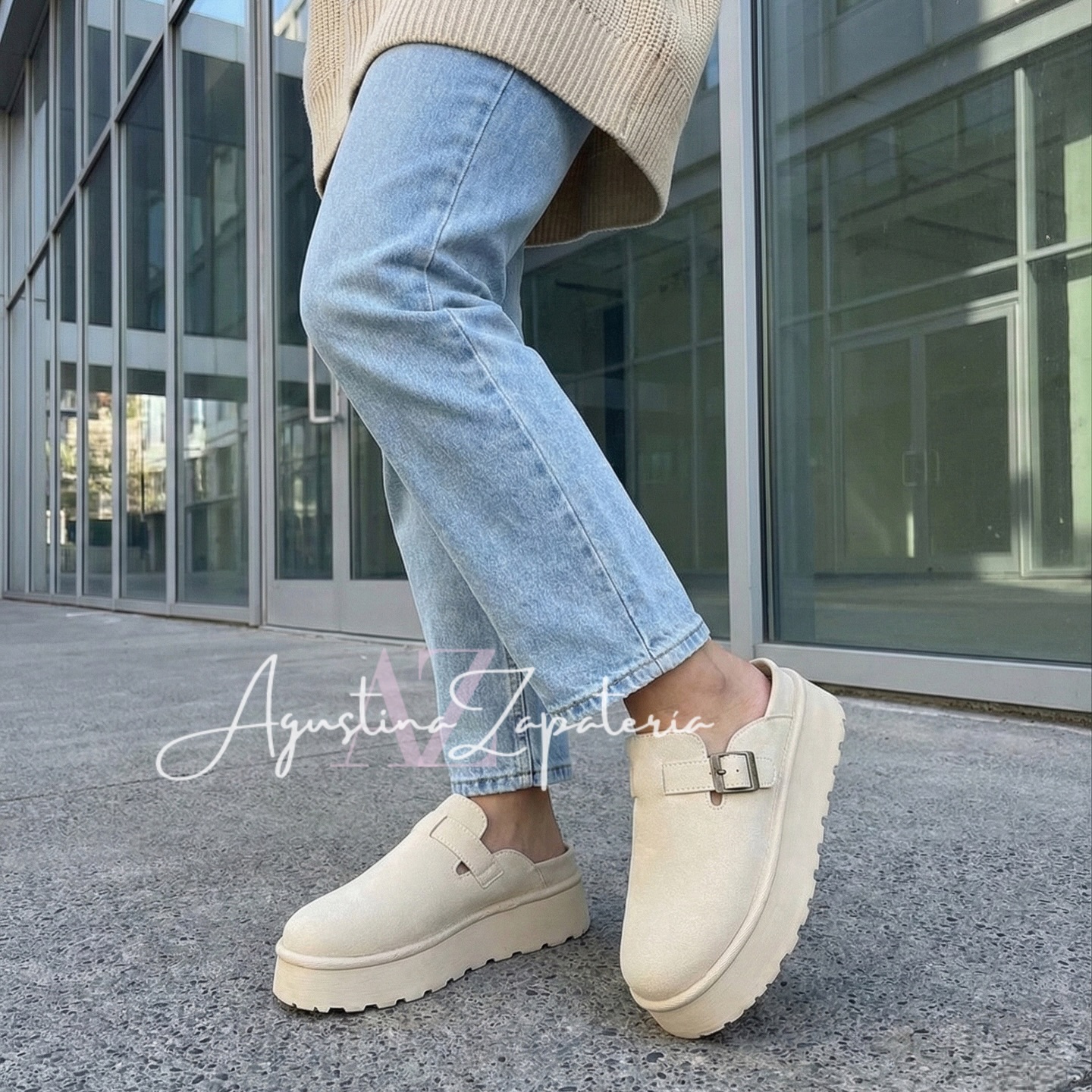 SUECO PLATAFORMA SIMIL GAMUZA BEIGE 2