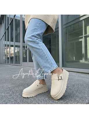 SUECO PLATAFORMA SIMIL GAMUZA BEIGE