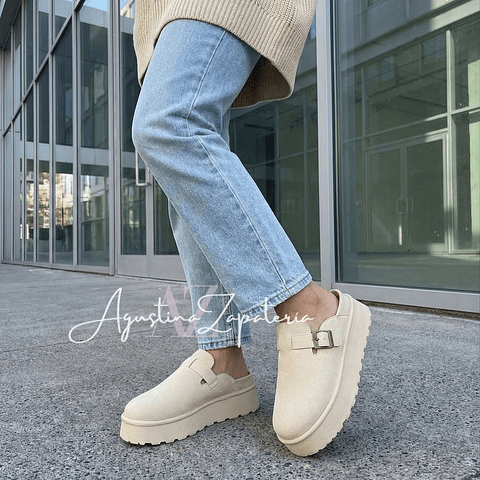 SUECO PLATAFORMA SIMIL GAMUZA BEIGE