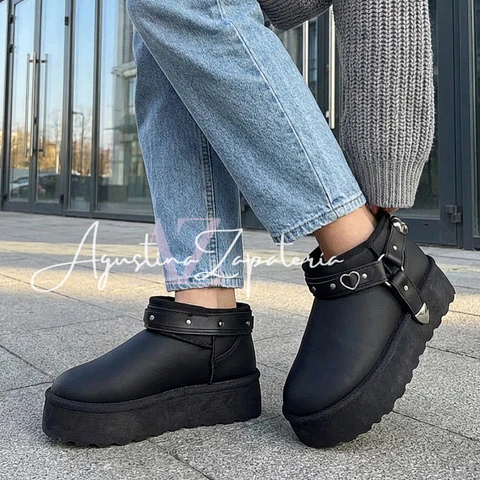 PANTUBOTA ECOCUERO NEGRO CORREA 