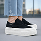 ZAPATILLA LONA NEGRA PLATAFORMA 4 CM  - Miniatura 2