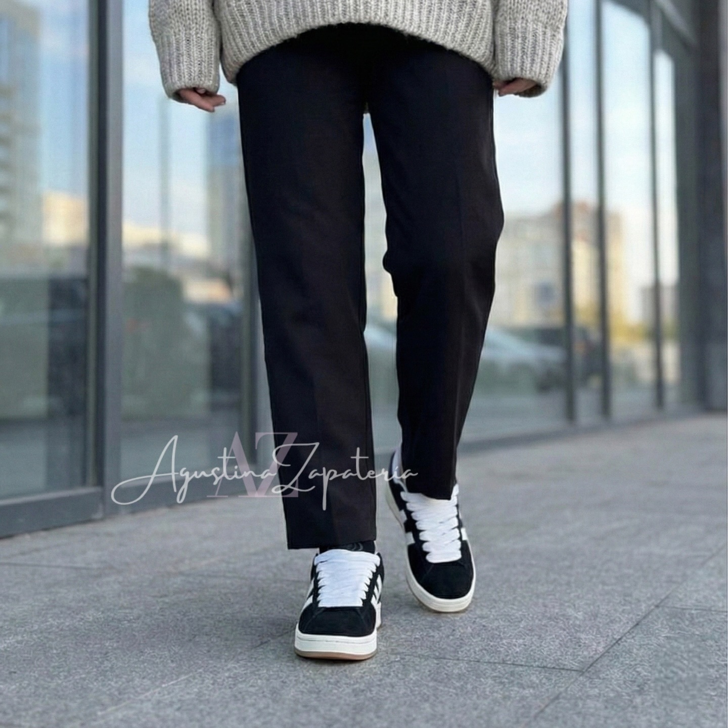 ZAPATILLA ESTILO CAMPUS NEGRA 2