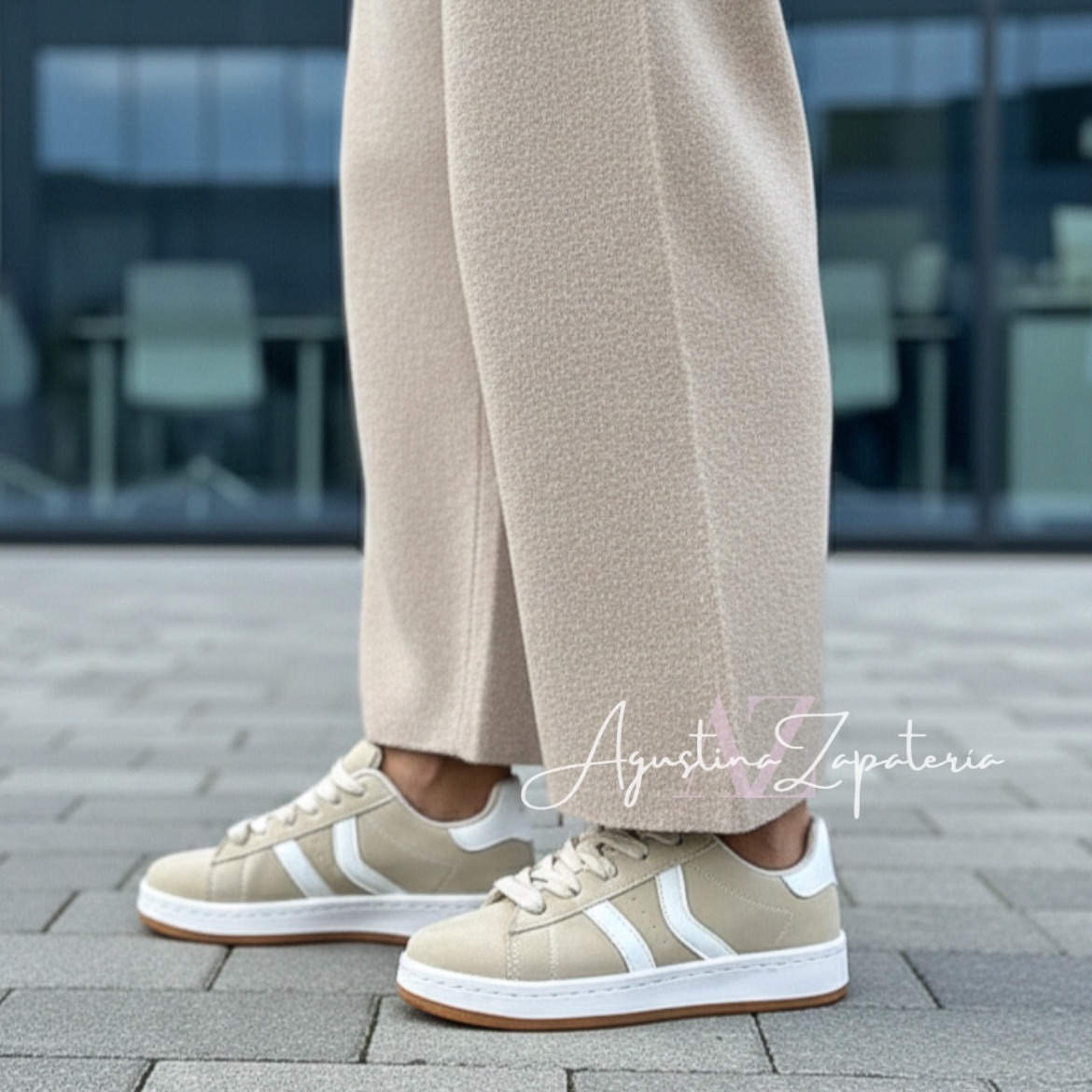 ZAPATILLA ESTILO CAMPUS BEIGE  3