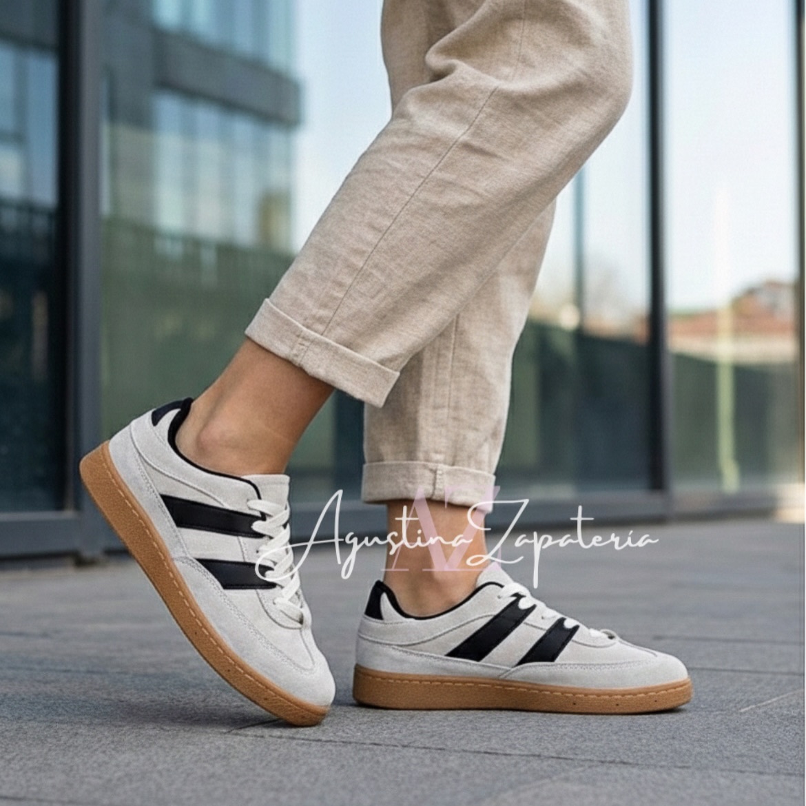 ZAPATILLAS OLD SCHOOL BEIGE NEGRO 1