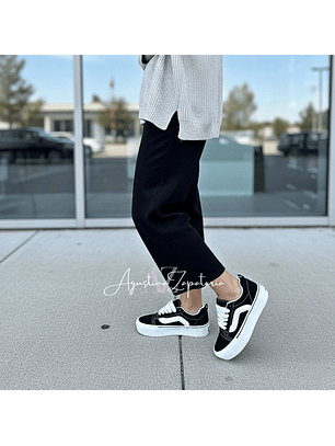 ZAPATILLA NEGRA KNU SKOOL PLATAFORMA 