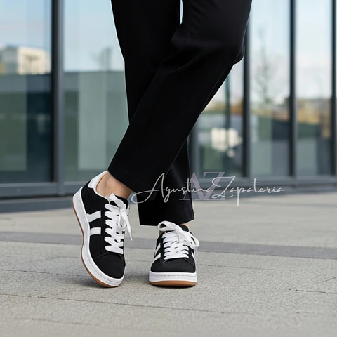 ZAPATILLA ESTILO CAMPUS NEGRA