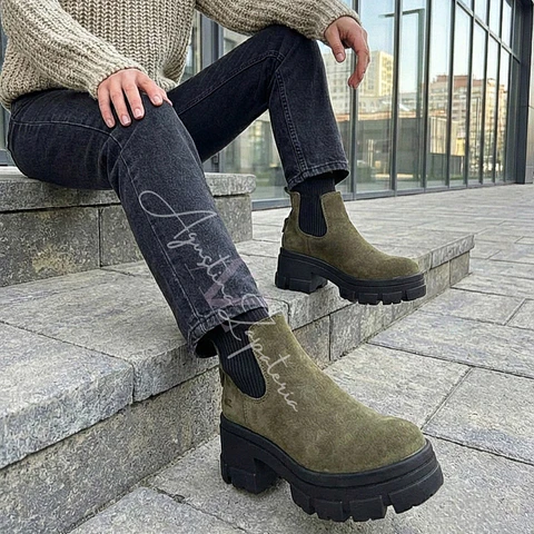 BOTIN VERDE GAMUZA 