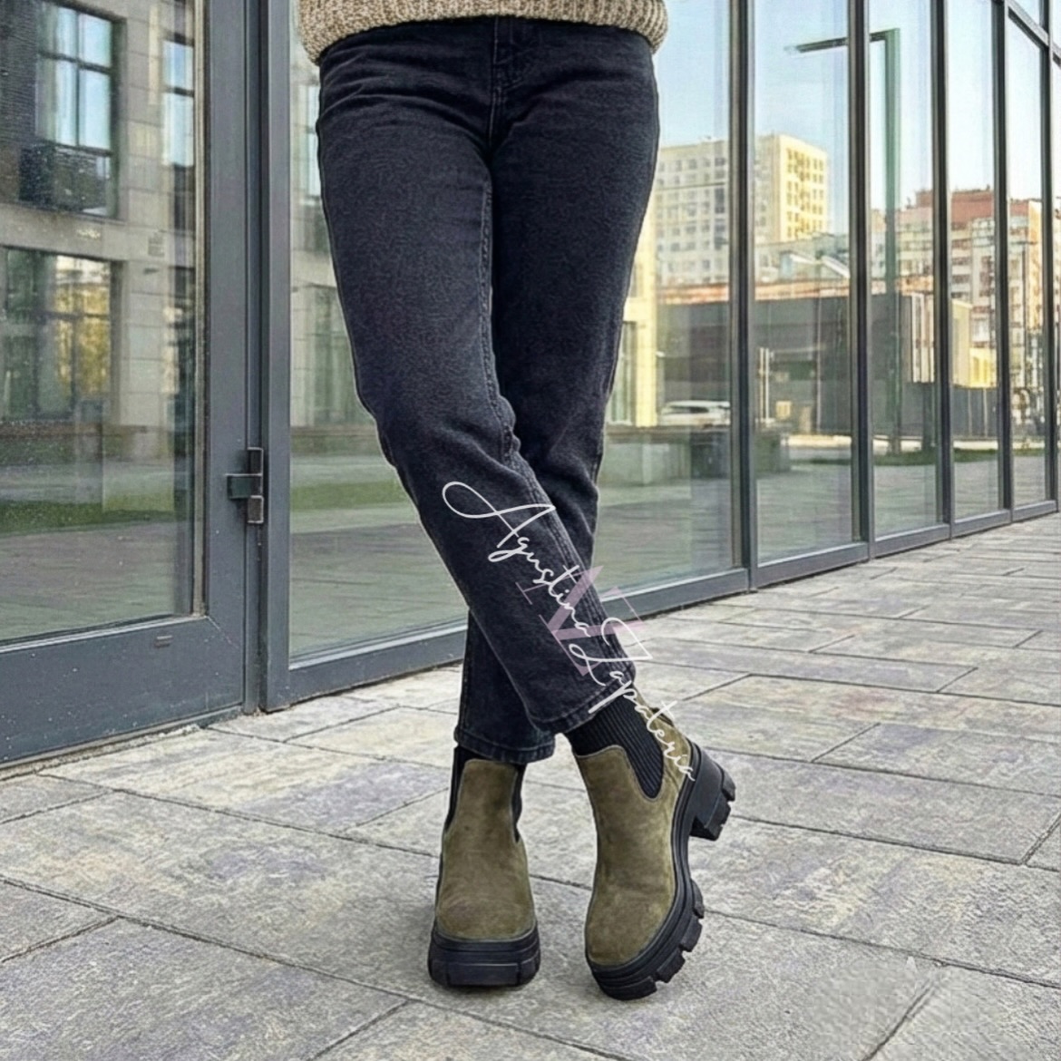 BOTIN VERDE GAMUZA  2