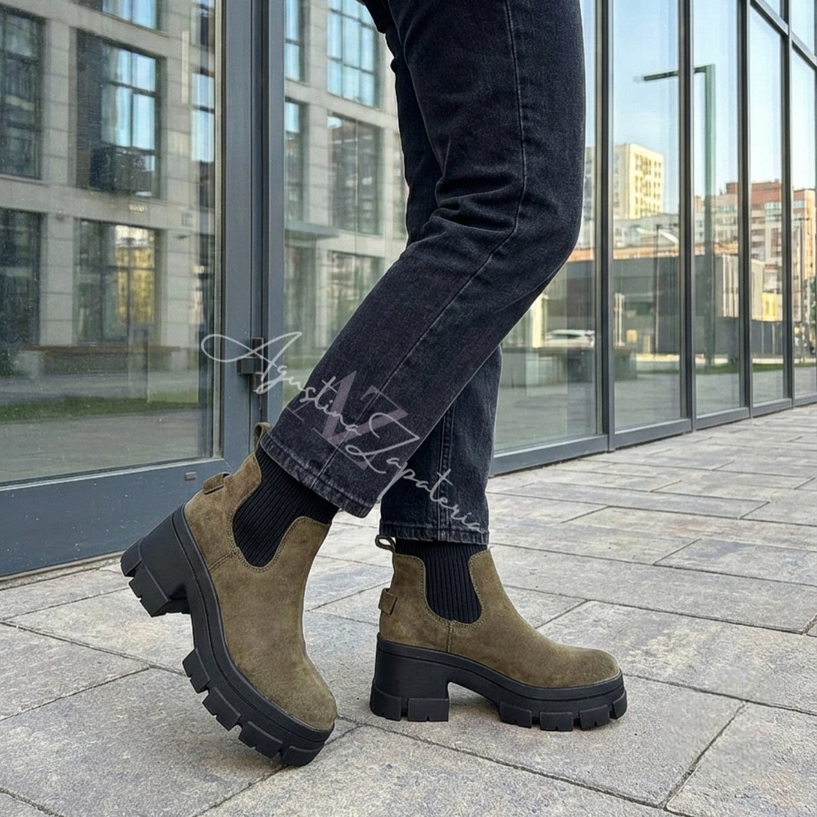 BOTIN VERDE GAMUZA  4