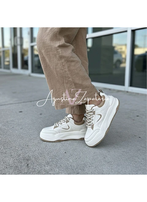 ZAPATILLA MUJER BLANCA/BEIGE 