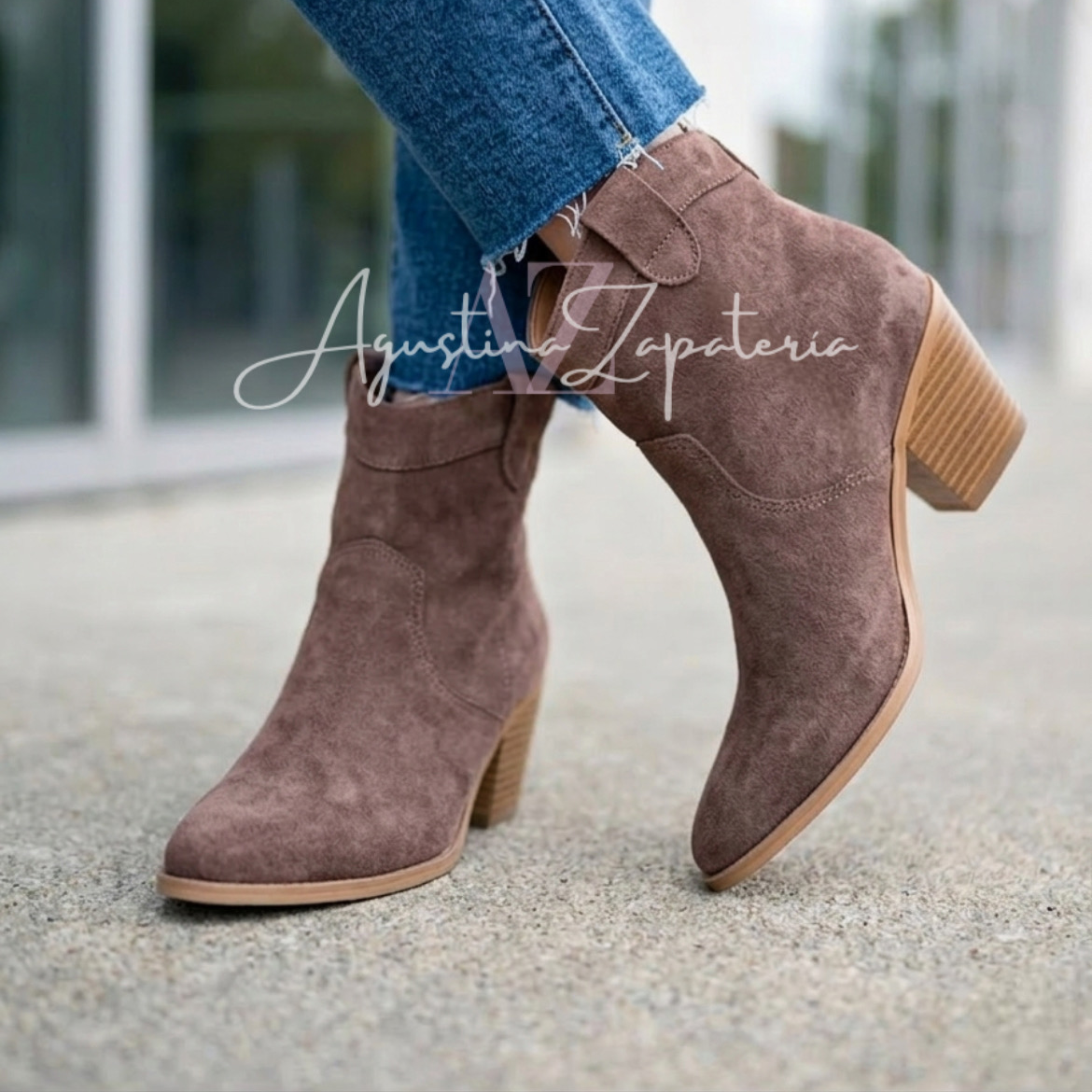 BOTIN VAQUERO CORTO MARRON 2