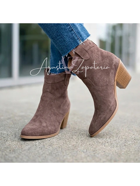 BOTIN VAQUERO CORTO MARRON