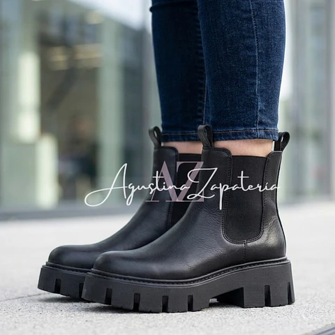 BOTIN BAJO NEGRO CIERRE 