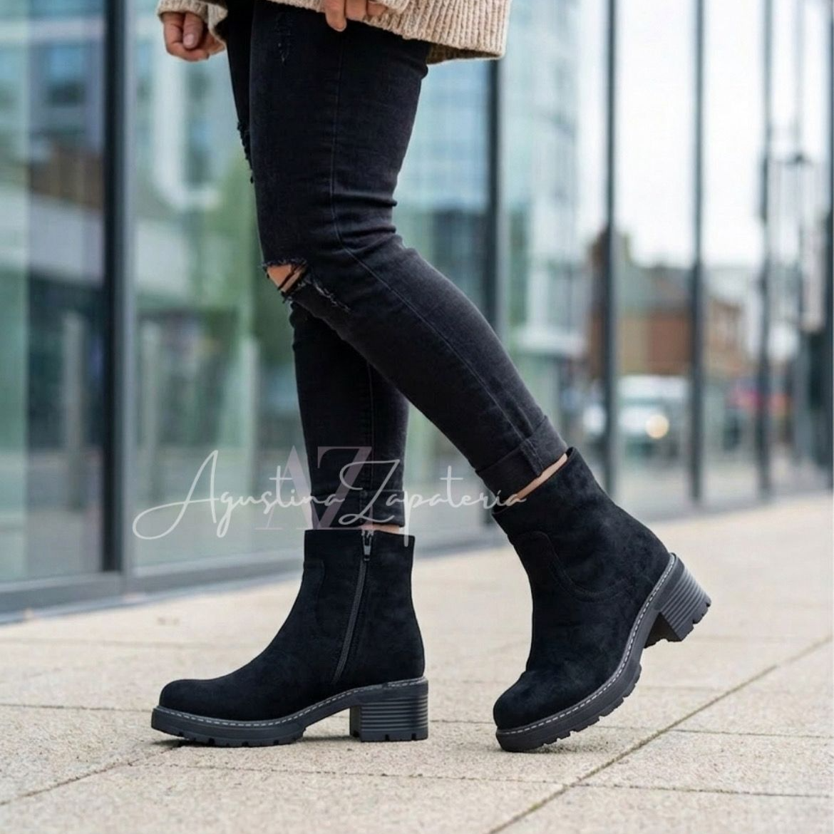 BOTIN 2 EN 1 CAPA DESMONTABLE NEGRO  2