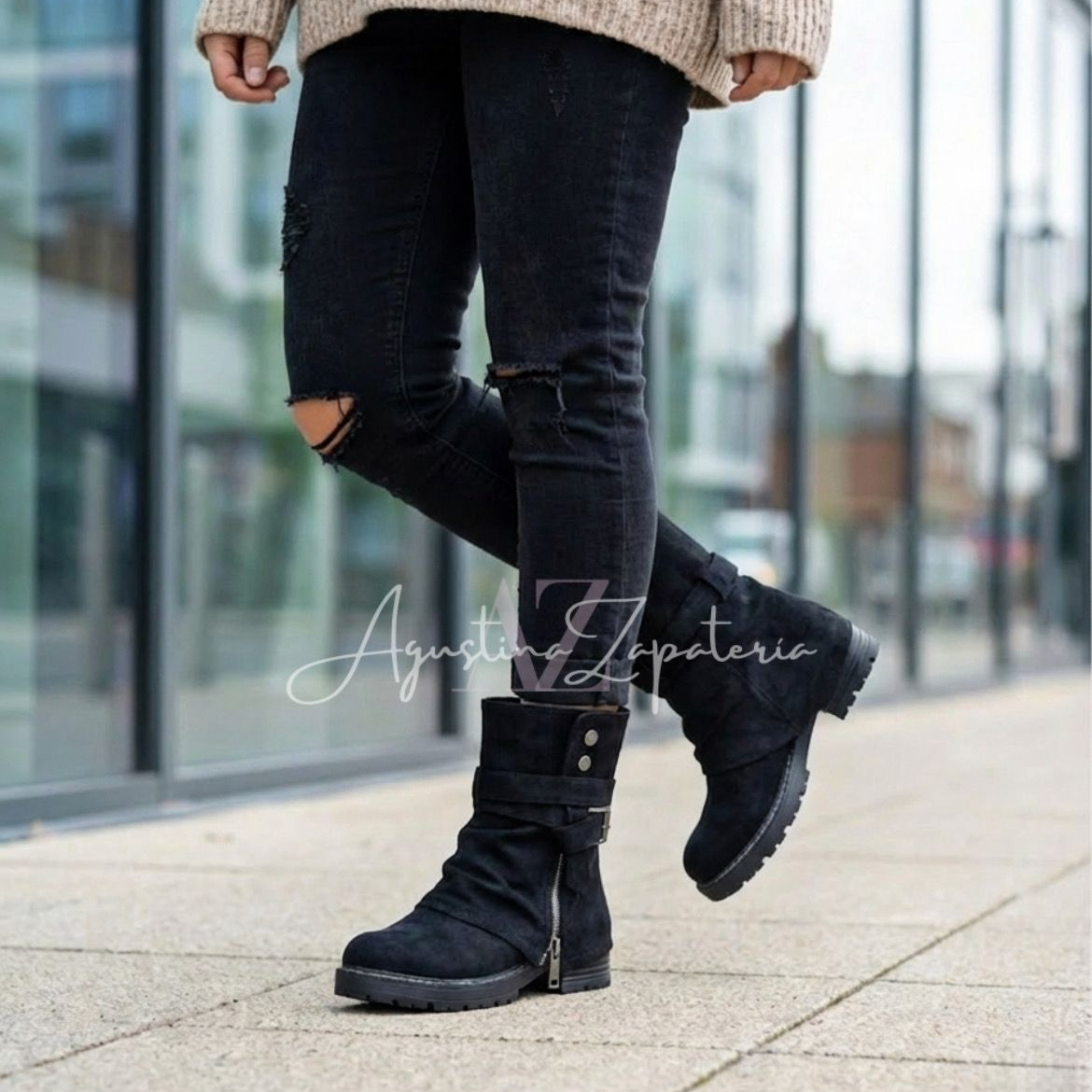 BOTIN 2 EN 1 CAPA DESMONTABLE NEGRO  5