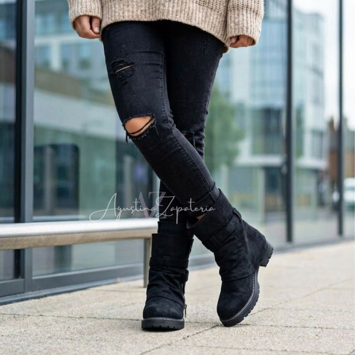 BOTIN 2 EN 1 CAPA DESMONTABLE NEGRO  7