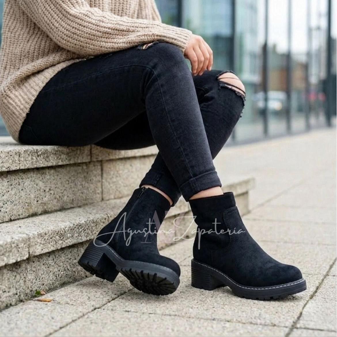 BOTIN 2 EN 1 CAPA DESMONTABLE NEGRO  8