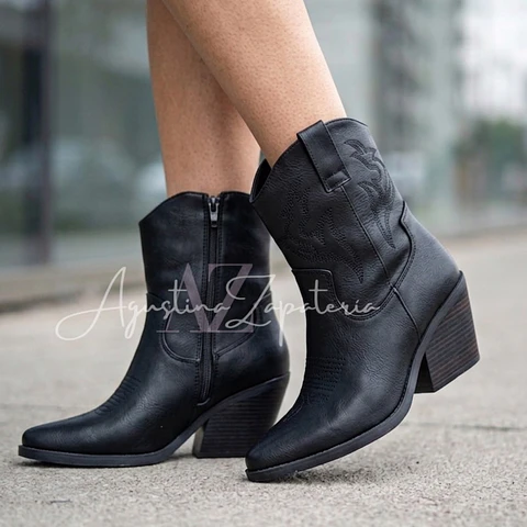 BOTIN VAQUERO NEGRO SN