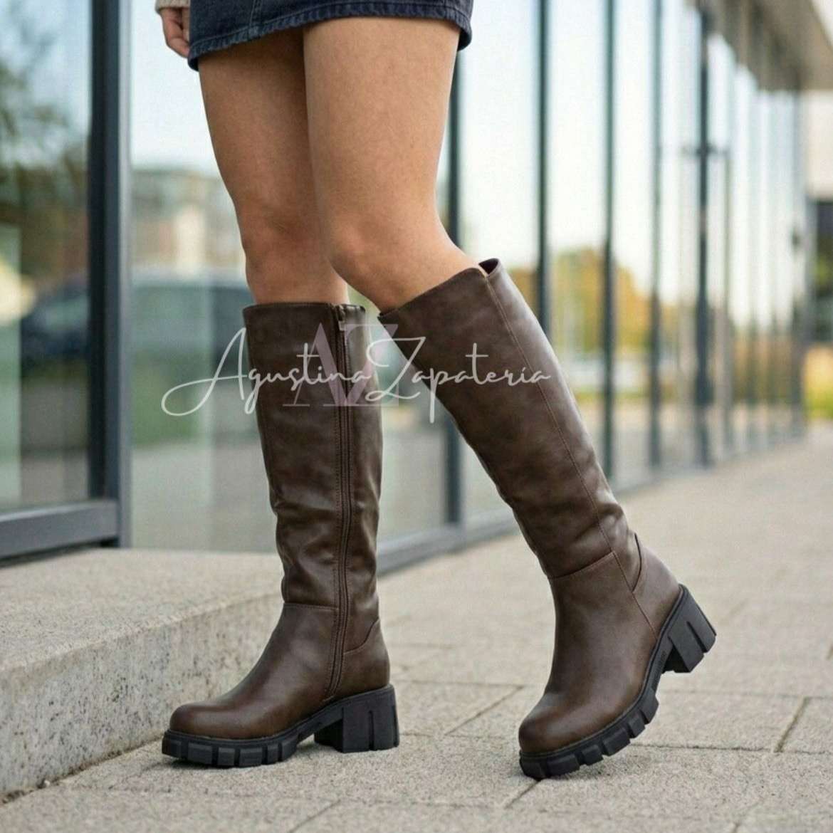 BOTA CAFE ECOCUERO TACO 6 CM 1