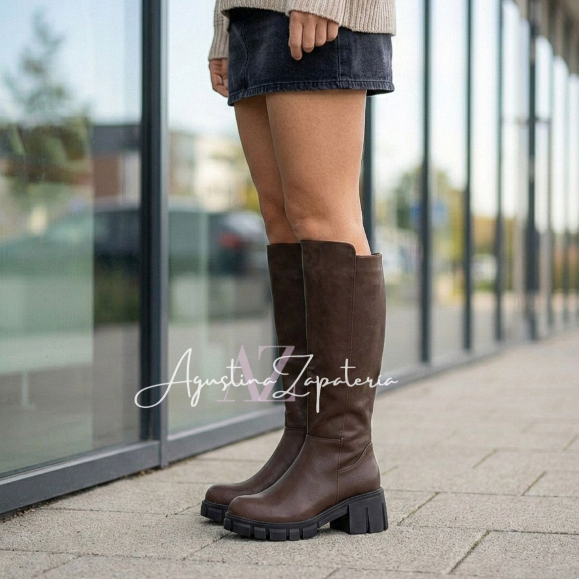 BOTA CAFE ECOCUERO TACO 6 CM 4